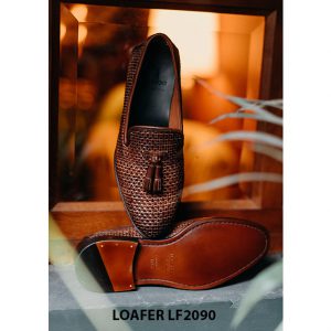 Giày lười nam chuông da đan xen thủ công Loafer LF2090 004