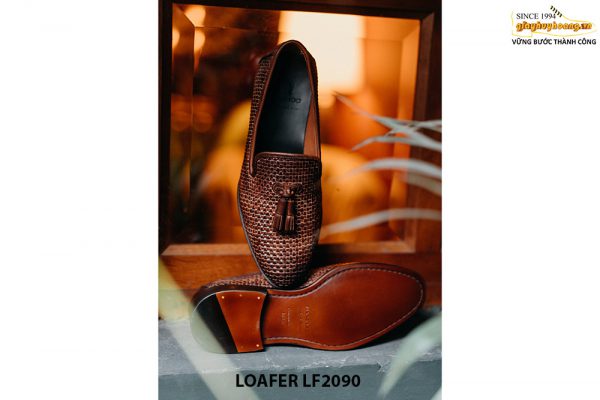 Giày lười nam chuông da đan xen thủ công Loafer LF2090 004