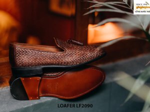 Giày lười nam chuông da đan xen thủ công Loafer LF2090 003