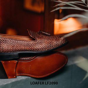 Giày lười nam chuông da đan xen thủ công Loafer LF2090 003