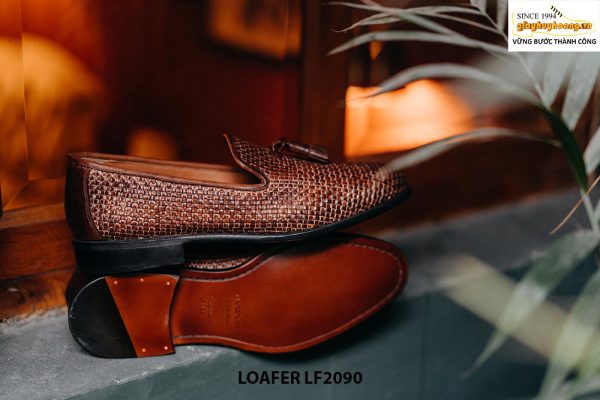 Giày lười nam chuông da đan xen thủ công Loafer LF2090 003