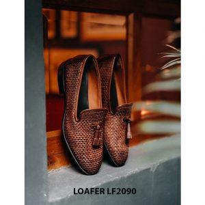 Giày lười nam chuông da đan xen thủ công Loafer LF2090 001