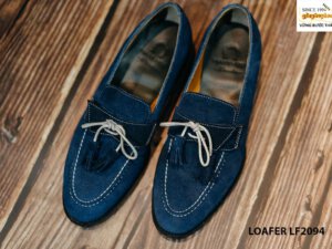 Giày lười nam có chuông da lộn Tassel Loafer LF2094 001