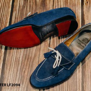 Giày lười nam có chuông da lộn Tassel Loafer LF2094 002