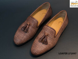 Giày lười nam da đan xen Tassel Loafer LF2097 005
