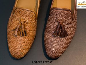 Giày lười nam da đan xen Tassel Loafer LF2097 004