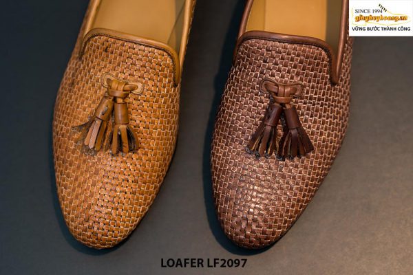 Giày lười nam da đan xen Tassel Loafer LF2097 004