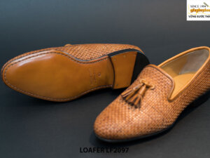 Giày lười nam da đan xen Tassel Loafer LF2097 003