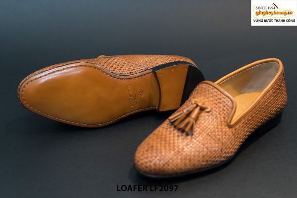 Giày lười nam da đan xen Tassel Loafer LF2097 003