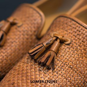Giày lười nam da đan xen Tassel Loafer LF2097 002