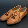 Giày lười nam da đan xen Tassel Loafer LF2097 001