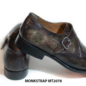 Giày da nam cao cấp đánh màu thủ công Monkstrap MT2078 004
