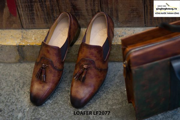 Giày lười nam cao cấp thủ công tassel Loafer LF2077 001