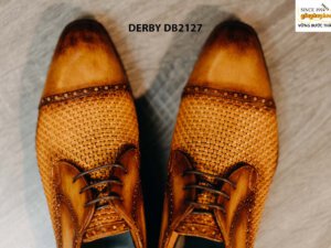 Giày tây nam da đan xen cao cấp Derby DB2127 005