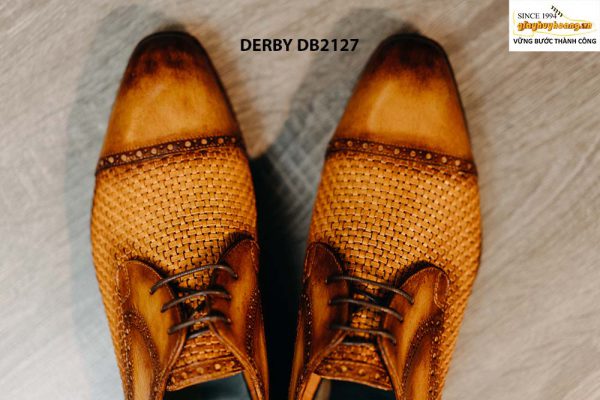 Giày tây nam da đan xen cao cấp Derby DB2127 005