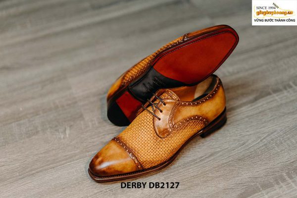Giày tây nam da đan xen cao cấp Derby DB2127 003
