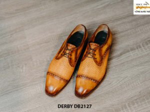 Giày tây nam da đan xen cao cấp Derby DB2127 001