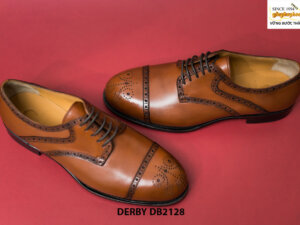 Giày da nam mũi tròn ôm chân Derby DB2128 007