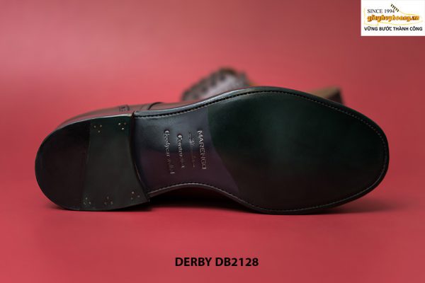 Giày da nam mũi tròn ôm chân Derby DB2128 006