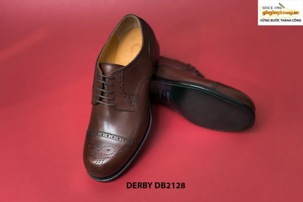 Giày da nam mũi tròn ôm chân Derby DB2128 004