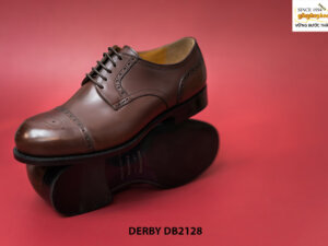 Giày da nam mũi tròn ôm chân Derby DB2128 003