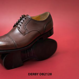 Giày da nam mũi tròn ôm chân Derby DB2128 003