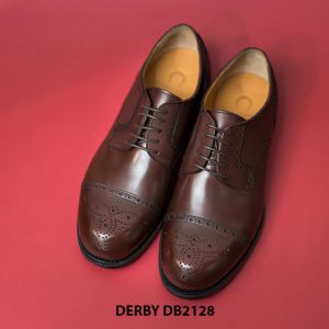 Giày da nam mũi tròn ôm chân Derby DB2128 001