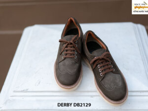 Giày da nam da lộn chống nhăn Derby DB2129 006