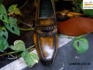 Giày da nam đánh màu Patina Penny Loafer LF2129 003
