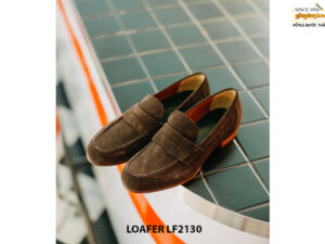 Giày lười da lộn nam màu nâu Penny Loafer LF2130 005