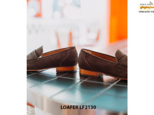Giày lười da lộn nam màu nâu Penny Loafer LF2130 003