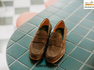 Giày lười da lộn nam màu nâu Penny Loafer LF2130 001