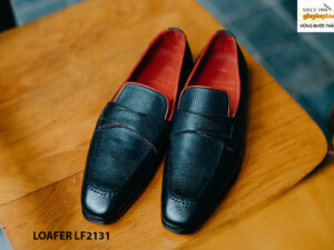 Giày lười nam cao cấp da hột Penny Loafer LF2131 005