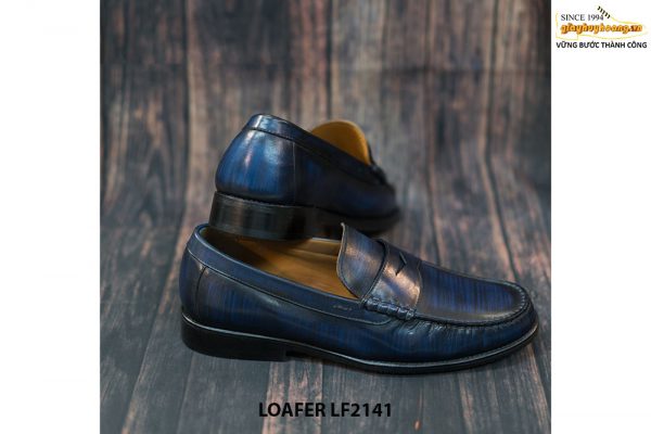 Giày lười nam Patina xanh dương Penny Loafer LF2141 004