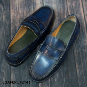 Giày lười nam Patina xanh dương Penny Loafer LF2141 003
