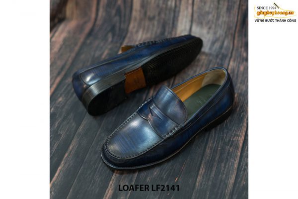 Giày lười nam Patina xanh dương Penny Loafer LF2141 002