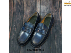 Giày lười nam Patina xanh dương Penny Loafer LF2141 001