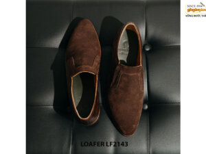 Giày lười nam da lộn màu nâu Penny Loafer LF2143 004