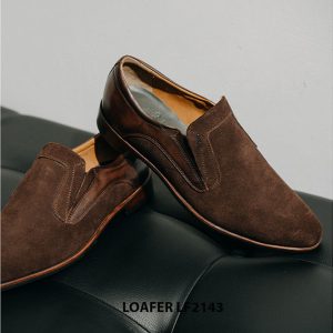 Giày lười nam da lộn màu nâu Penny Loafer LF2143 003