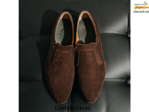 Giày lười nam da lộn màu nâu Penny Loafer LF2143 001