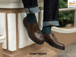 Giày da nam buộc dây đế cao su Derby DB2090 001