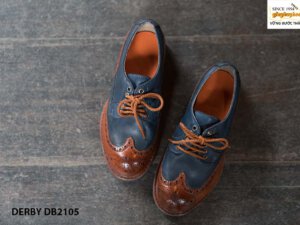 Giày tây nam đục lỗ thủ công Wingtips Derby DB2105 005