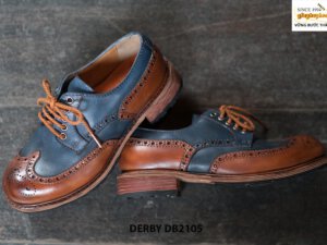 Giày tây nam đục lỗ thủ công Wingtips Derby DB2105 004