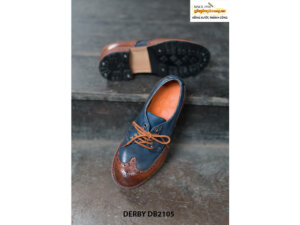 Giày tây nam đục lỗ thủ công Wingtips Derby DB2105 003