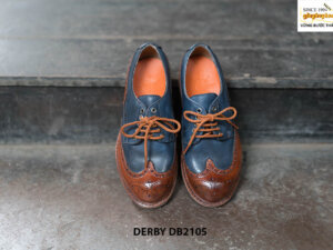 Giày tây nam đục lỗ thủ công Wingtips Derby DB2105 002