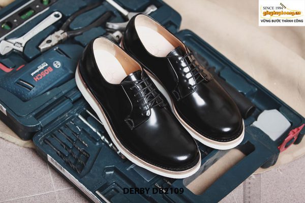 Giày tây nam da trơn đen bóng loáng Derby DB2109 003