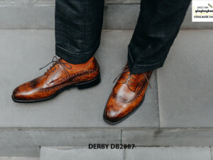Giày da nam Wingtips màu dung nham Derby DB2087 001