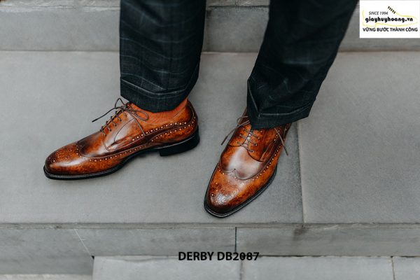 Giày da nam Wingtips màu dung nham Derby DB2087 001