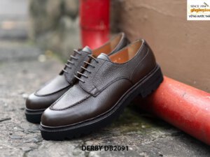 Giày tây nam da hột mềm Derby DB2091 001