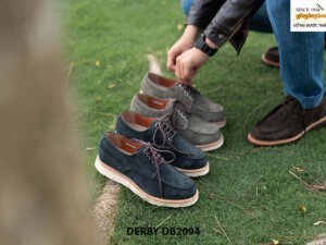 Giày tây nam da lộn cao cấp Derby DB2094 001